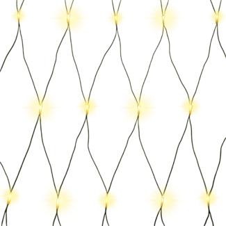 Gartenpirat Lichternetz mit warmweißen LEDs und Timer Batteriebetrieben