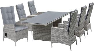 LC Garden Roma Dining Set III Sitzgruppe Gartenset hellgrau