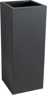 VIVANNO Pflanzkübel Fiberglas BLOCK Säule - Anthrazit Matt (1 St), 30 x 30 x 75 cm