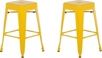 Hocker gelb Höhe 60 cm 2er Set CABRILLO