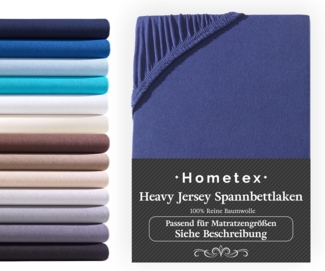 Hometex Premium Textiles Spannbettlaken Boxspringbett Spannbettlaken für hohe Matratzen, Jersey, Gummizug: rundum, Premium Qualität 160 g/m² feinster Baumwolle