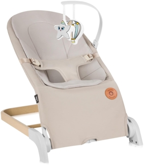 LIONELO LILAC Babywippe und -liege für Babys bis 9 kg, 0-6 Monate, 2-in-1 Babywippe, 2 Spielzeuge, Neigungseinstellung, 3-Punkt-Gurt, leicht 3,2 kg, flach zusammenklappbar