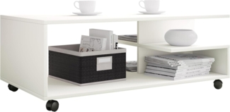 VCM Beistelltisch & Couchtisch Stango 919870 Weiß H. 40 x B. 100 x T. 50 cm