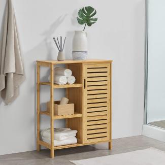 Badezimmerschrank Vetlanda Bambus 87x66x33 cm [en. casa]