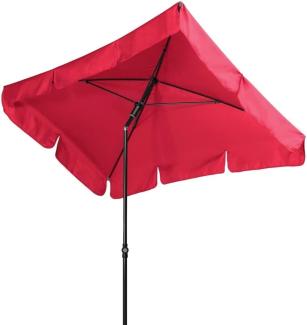 Doppler 'Sunline Waterproof III' Sonnenschirm, Stahl / Polyester rot, 260 x 150 x 270 cm