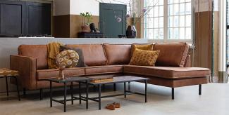 Ecksofa Rodeo Rechts - Leder Cognac