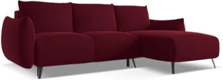 Ecksofa mit Schlaffunktion Rechts Malie in Samtstoff