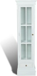 vidaXL Bücherregal 3 Fächer Weiß Holz 60639