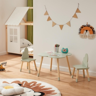 Kindersitzgruppe Epim mit Wolkendesign Mintgrün [en. casa]