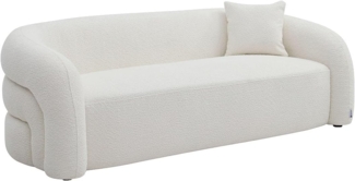 Vente-unique - Sofa 3-Sitzer - Bouclé Stoff Weiß - LAPIOTA von Maison Céphy