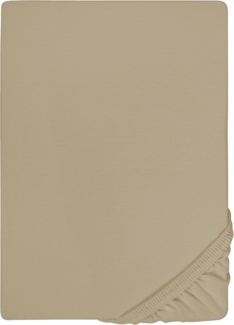 biberna Jersey-Elastic-Spannbetttuch , taupe, 1 x 90 x 190 cm - 100x220 cm