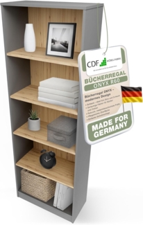 ibonto Bücherregal Elegantes Aufbewahrungsregal Wohnzimmermöbel für Wohnzimmer