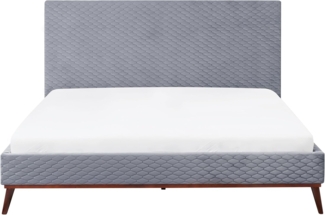 Polsterbett 'BAYONNE' mit Lattenrost Grau 180x200 cm