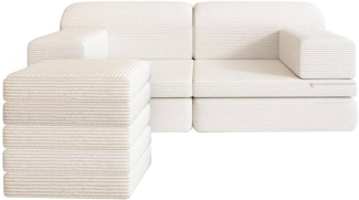 HOME DELUXE Spielsofa LIV inkl. Stapelsteine - Cord Beige