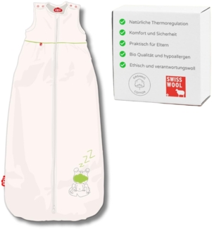 Zizzz 4 Jahreszeiten Kinderschlafsack in 3 Größen & vielen süßen Designs - Atmungsaktiver Schlafsack für einen erholsamen Schlaf mit Zizzz (110cm (24-48 M), Frog)