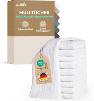 Laleni Spucktuch Oeko Tex Zertifizierte Mulltücher - im 20 und 30er Set, (30-tlg), saugstark und aus Reiner Baumwolle