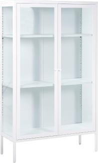 Vitrine NASH Metall 90 cm 35 cm Weiß