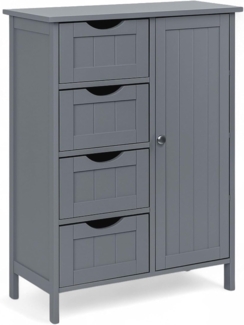 osoltus Badezimmerschrank Beistellschrank Hampton 55 x 30 x 82 cm grau