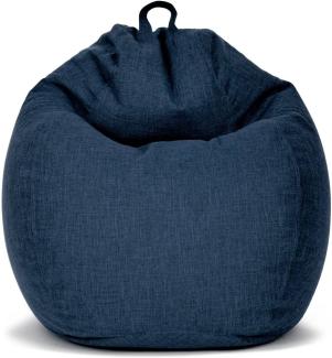 Green Bean© Indoor XXL Sitzsack "Home Linen" mit 300 Liter mit EPS-Perlen Füllung - - Bodenkissen Liegekissen Sitzkissen Dunkelblau Navy