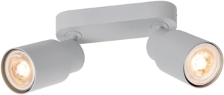 SLV PURI 2.0 Tube, Wand- und Deckenaufbauleuchte, long, 2 x max. 6W GU10, grau - Wand- und Deckenleuchten