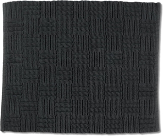 kela Badematte Leana, 65 cm x 55 cm, 100 % Baumwolle, granitgrau, rutschhemmend, waschbar bei 30° C, für Fußbodenheizung geeignet, 23515