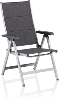 Kettler Multipositionssessel Basic Plus padded silber/anthrazit Hochlehner 61x68x109 cm