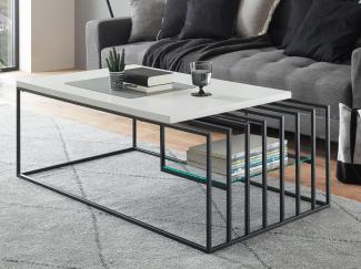 Couchtisch >Jurien Bay< in Weiß matt lackiert - 120x40x60cm (BxHxT)