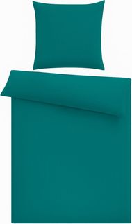 One Home Bettwäsche Seersucker Uni, Seersucker, 4 teilig, Knitterfrei, weich