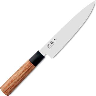 Kai Seki Magoroku Redwood 2019 Allzweckmesser, Red Wood Messer, Küchenmesser, Küchenhelfer, Küchenutensilien, Holz / Kunststoff / Stahl, Braun / Schwarz / Silberfarben, Klinge 15 cm, Griff 12 cm, MGR-0150U