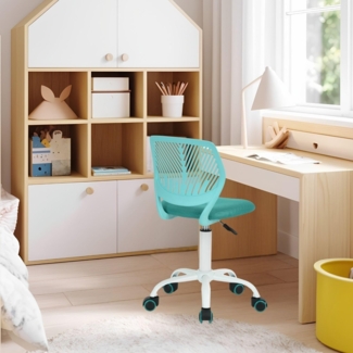 FurnitureR Kinderstuhl Schreibtisch Höhenverstellbar, bunter ergonomischer Jugendstuhl mit Rückenlehne und Armlehnen, Kinderstuhl mit 5 Rädern, für Kinder 3-10 Jahre alt, maximale Belastung 100 kg