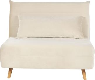 Schlafsofa SETTEN Creme Samtstoff