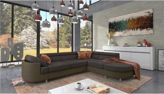 99rooms Ice Ecksofa Struktur JAZZ Kunstleder MC Beige | Taupe Rechts