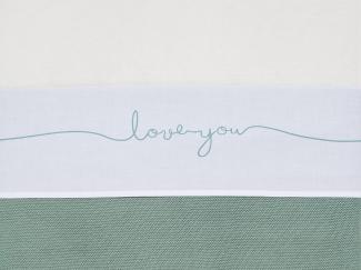 Jollein Love You Babylaken Stone Green 75 x 100 cm