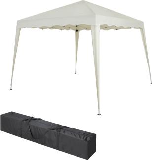 GEORGES Faltpavillon 3x3 m, wasserabweisend, UV-Schutz 50+ inkl. Aufbewahrungstasche beige Textil Faltpavillon