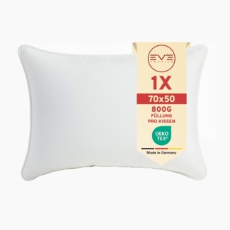 Eve Textile GmbH Kissenfüllung Kissen Füllkissen Kopfkissen Dekokissen Kisseninlett Bettkissen, Atmungsaktiv mit Flauschiger Microfaserfüllung & Reißverschluss