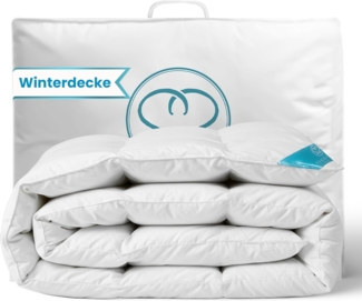 Sandaro Home Daunenbettdecke 135x200 cm, 1600 gr, Natur-Daunen Winterdecke, Füllung: 70% Daunen/ 30% Federn, Bezug: Baumwolle