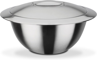 GSW 552394 Thermoschüssel mit Deckel, Edelstahl rostfrei - ⌀22 cm, Silber