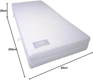 Orthopädische 11-Zonen Kaltschaummatratze 'Lux 25' H2, RG40, Höhe ca. 25 cm, 90x200 cm
