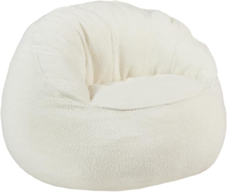 Vente-unique - Muschelsessel - Bouclé-Stoff - Weiß - FONADO