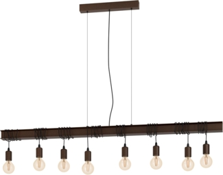 Eglo 43524 Hängeleuchte TOWNSHEND 4 antik-braun E27 8X40W L:150cm B:14cm H:110cm dimmbar