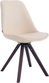 Besucherstuhl Calais Drehbar Walnuss Square creme