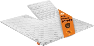 sleepling, Topper aus Kaltschaum, orthopädische Matratzenauflage, 6 cm hoch, Kaltschaum, mit 2-tlg. Kopfteil, Matratzentopper, Boxspringmatratzen und Boxspringbett geeignet