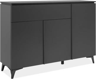 Sideboard Visby in grau und Schiefer 133 x 92 cm