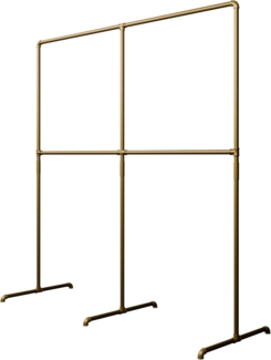 pamo. design Kleiderständer Kleiderständer LAS gold - freistehende Garderobe, kratzfeste & platzsparende Kleiderstange, stabil, einfache Montage