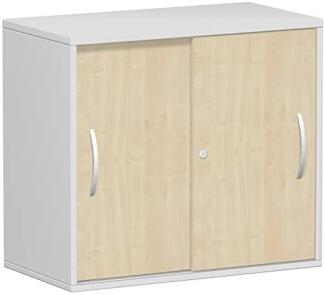 Anstell-Schiebetürenschrank Oberboden 25 mm, 80x42x72cm, Ahorn Lichtgrau