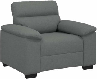 vidaXL Sofa Sessel Dunkelgrau 60 cm Stoff