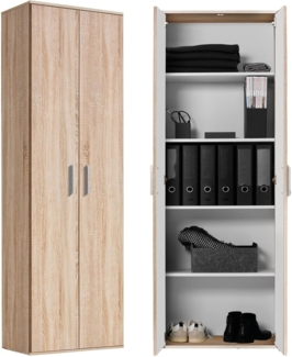 mokebo® Mehrzweckschrank 'Der Lange' moderner Aktenschrank, Schrank & Haushaltsschrank, Made in Germany | 60 x 180 x 34 (B/H/T in cm) | Sonoma Eiche, Braun