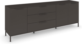 rauch Kombikommode Kommode Türkommode Sideboard Kombikommode FLIPP (Breite 200 cm mit 2 Einlegeböden), 3-türig mit 3 Schubladen und Soft-Close-Funktion