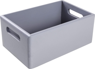 Creative Deco Holzkiste Obstkiste Korb 30 x 20 x 13 cm (1cm) mit Griffen ohne Deckel, mit Griffen, ohne Deckel