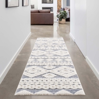 Carpet City Hochflor-Läufer FOCUS 3005, rechteckig, Höhe: 20 mm, Boho-Teppich, besonders weich, 3D-Effekt